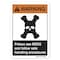 Signmission ANSI Warning, Poison See MSDS & Follow Safe Handling Procedures, 10in X 7in, 7" H, 10" W, Landscape OS-WS-D-710-L-19960 - alternate 1